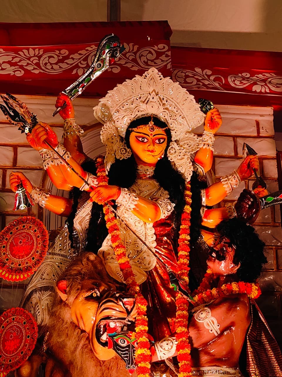 The idol at a recent IISc Sharodiya Durgotsab