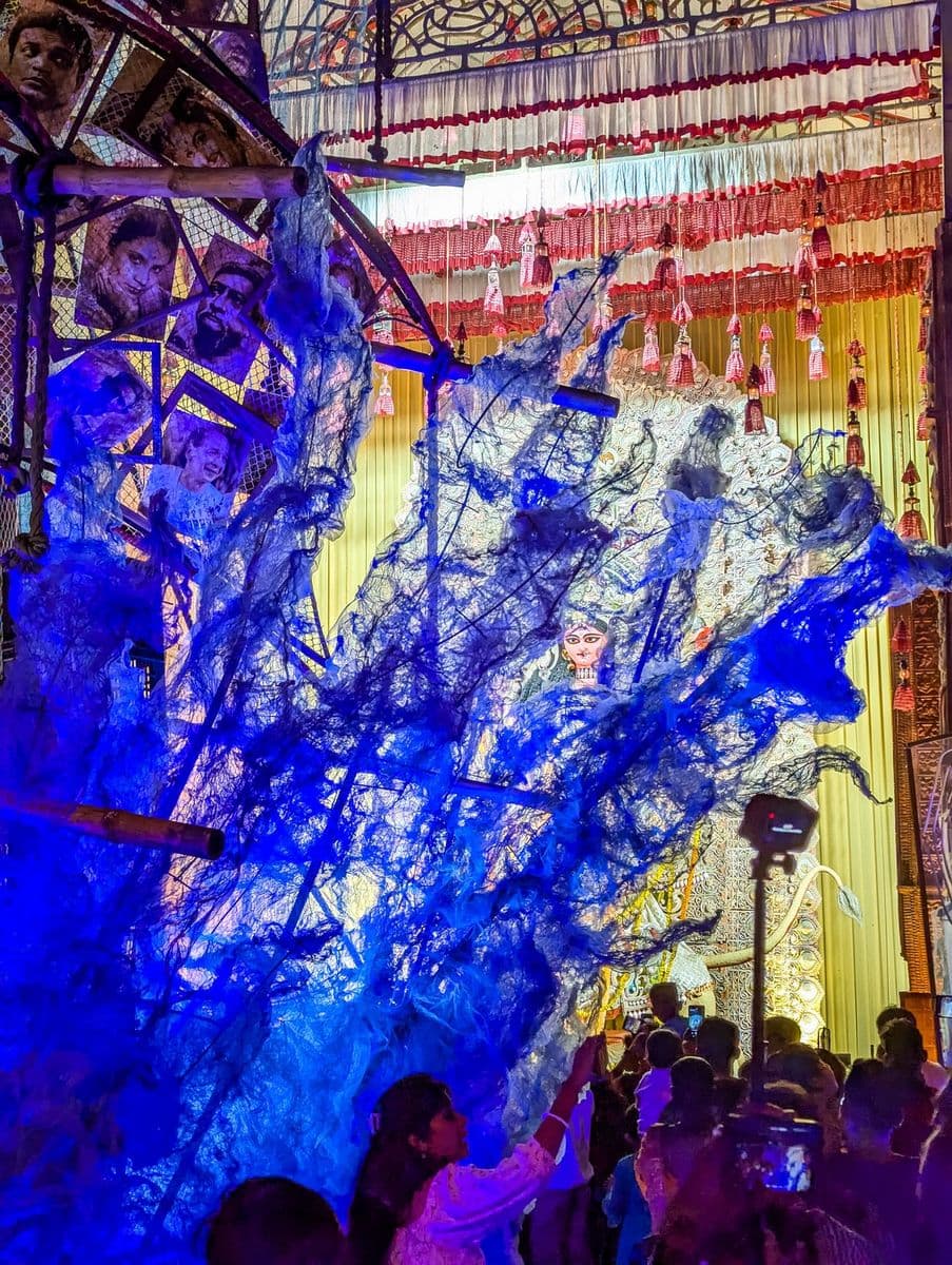 Jagaddhatri Puja at Chandannagar, 2024, the festival for which the town's own light artisans stay home and compete.