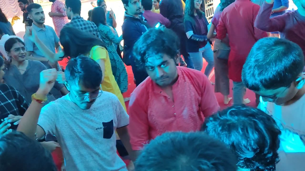 The ground through the five days of the Puja