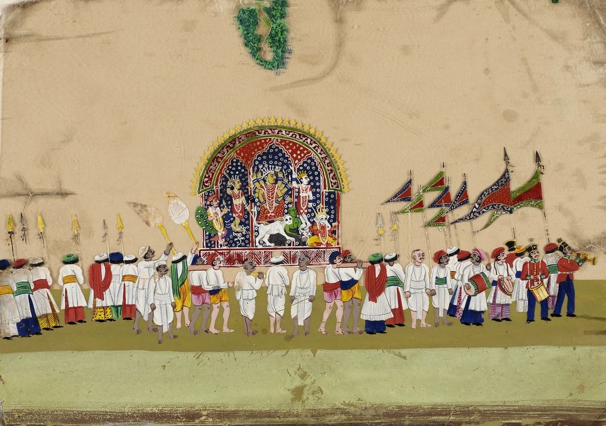 Religious Procession: Durga, c. 1800